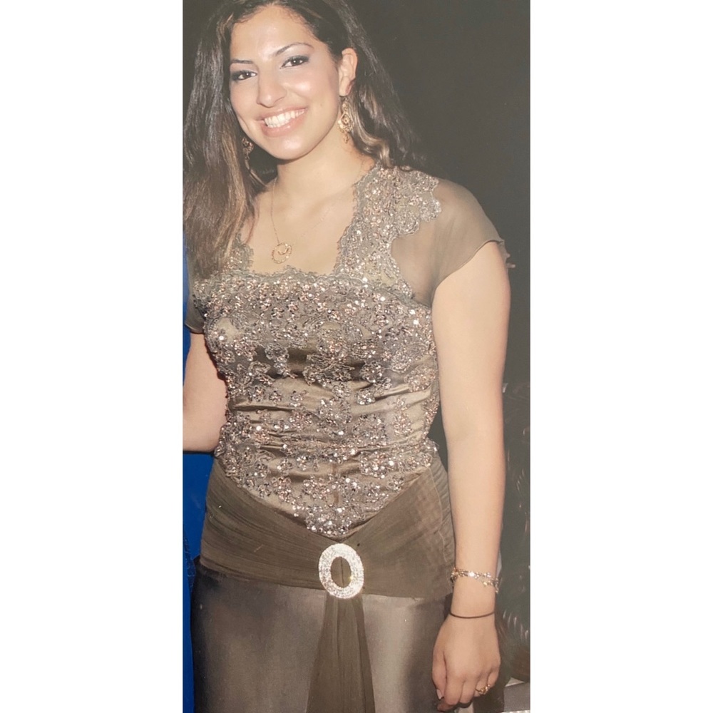 Champagne color Jovani Dress